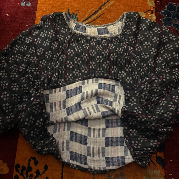 Ace & Jig reversible top in Kasuri / Kente - Picture 2 of 3